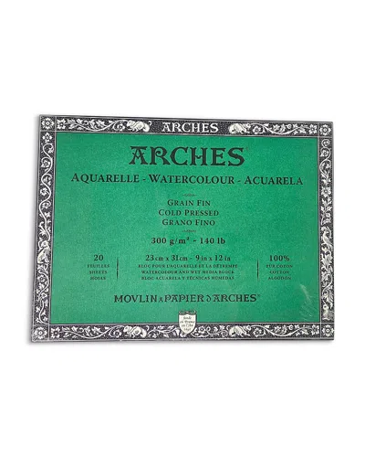 Arches Cold-pressed Watercolor Block Paper In Multi