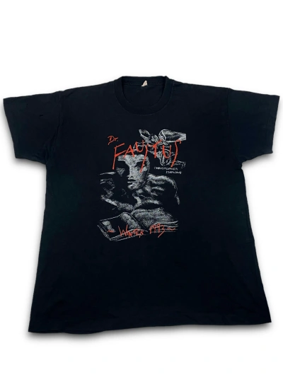 Pre-owned Archival Clothing 1993 Vintage Faustus Black Single Stitch T-shirt M625