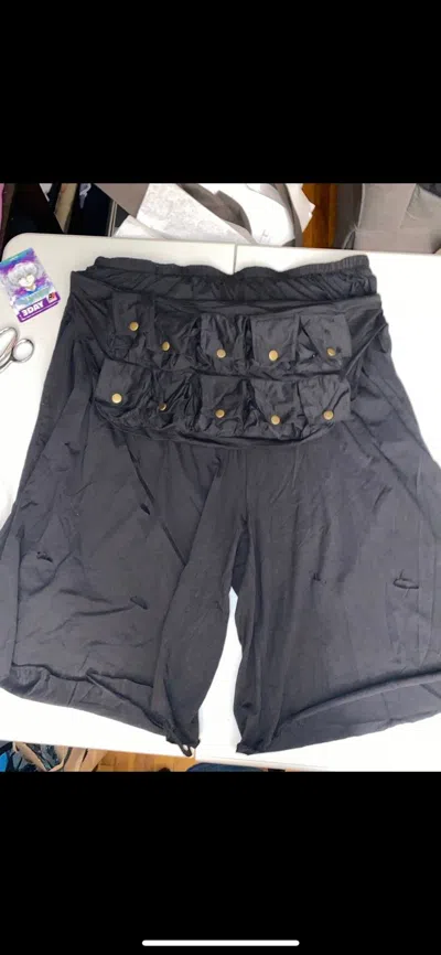 Pre-owned Archival Clothing Dasyori Multi Pocket Shorts In Black