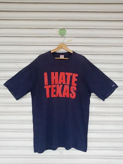 Pre-owned Archival Clothing Ss03 Supreme I Hate Texas " Fuck Bush" Misfits In Washed Blue