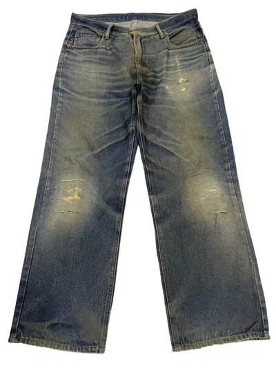 Pre-owned Archival Clothing Vintage Japanese Nepuca Mud Wash Style Baggy Jeans In Blue