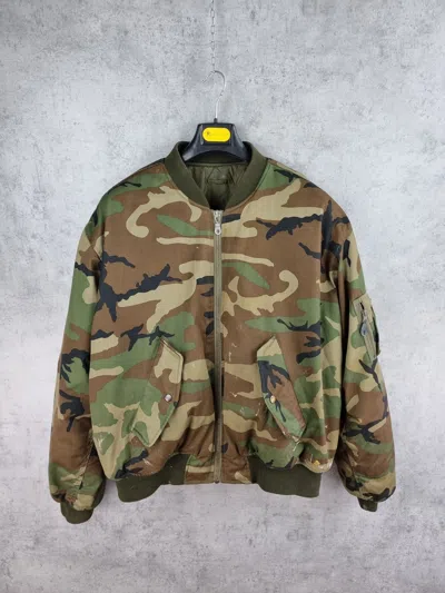 Pre-owned Archival Clothing X Avant Garde Size Dirty Camo Bomber Xxl Raf Simons Style Riot