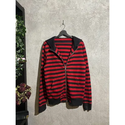 Pre-owned Archival Clothing X Avant Garde Vintage Freddy Krueger Kurt Cobain Hoodie Size L Striped Op In Red