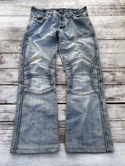 Pre-owned Archival Clothing X Avant Garde Vintage Rick Owens Junya Watanabe Style Flared Jeans (size 32) In Multicolor