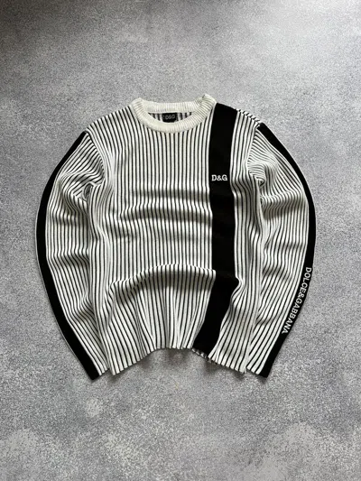 Pre-owned Archival Clothing X Avant Garde Vintage Y2k Dolce & Gabbana Archive Sweater In Black/white