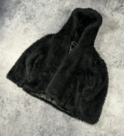 Pre-owned Archival Clothing X Avant Garde Y2k Black Fur Jacket Unisex Avant Garde Opium Usa Vtg S (size Small)
