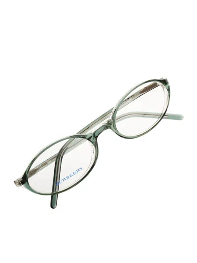Pre-owned Archival Clothing X Burberry '90s Bottle Green Oval Glasses