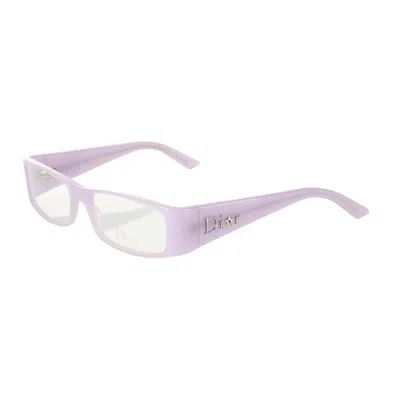 Pre-owned Archival Clothing X Dior Christian Dior '00s Lilac Crystal Plastic Frame Glasses