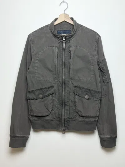 Pre-owned Archival Clothing X Giorgio Armani Armani Y2k Archive Multipocket Army Bomber Jacket In Brown