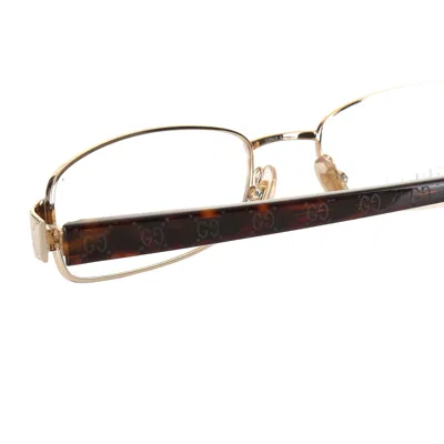 Pre-owned Archival Clothing X Gucci '90s Signature Monogram Brown & Gold Frame Glasses