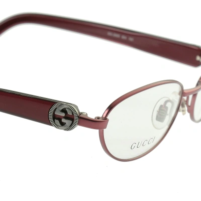 Pre-owned Archival Clothing X Gucci '90s Silver Signature Cherry Red Glasses