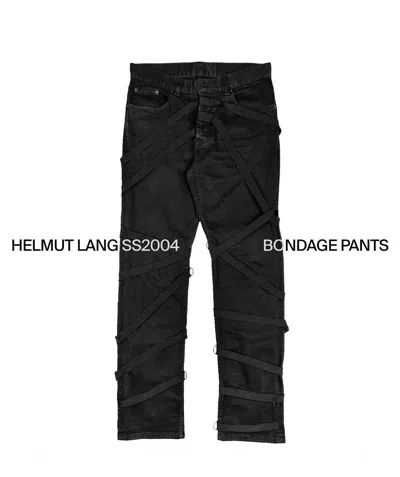 Pre-owned Archival Clothing X Helmut Lang Bondage Archive Pants 2004 In Stone Black