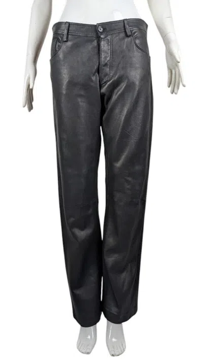 Pre-owned Archival Clothing X Helmut Lang Leather Pants Made In Italy In Black