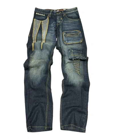 Pre-owned Archival Clothing X Hysteric Glamour Patchwork Jeans De Art Inspired Undercover/number Nine In Blue