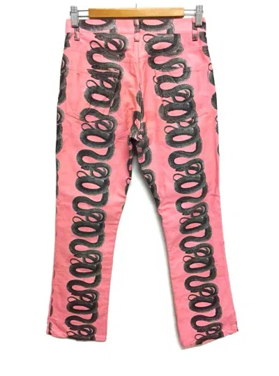 Pre-owned Archival Clothing X Hysteric Glamour Superog Hysteric Snake Jacquard Pink Denim In Black/pink