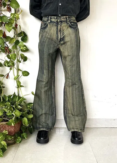 Pre-owned Archival Clothing X If Six Was Nine Archive Acid-wash Wide-leg Flare Jeans