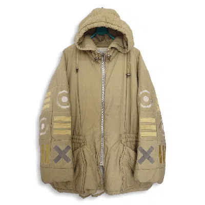 Pre-owned Issey Miyake Aw1991 Irving Hieroglyph Parka Jacket In Light Yellow