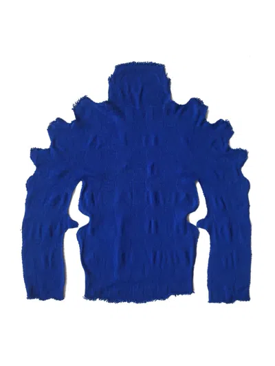 Pre-owned Archival Clothing X Issey Miyake Miyake A.p.o.c Sample Unusual Pullover Sweater In Blue