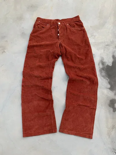 Pre-owned Archival Clothing X Maison Margiela Corduroy Pants In Orange