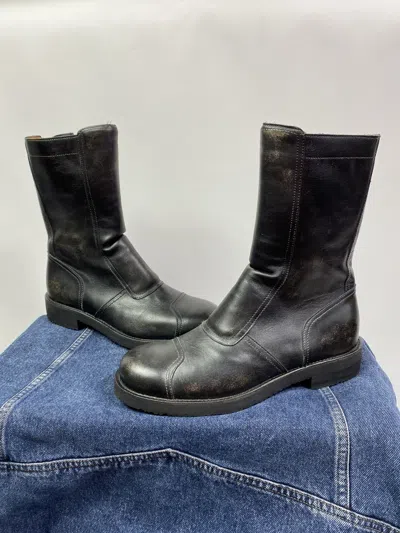 Pre-owned Archival Clothing X Maison Margiela Martin Margiela Replica Motorcycle Leather Boots In Black