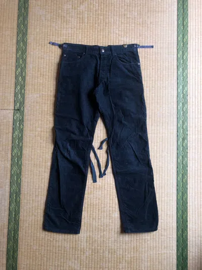 Pre-owned Archival Clothing X Miharayasuhiro Hybrid Velvet Combat Bondage Pants In Black