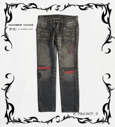 Pre-owned Archival Clothing X Number N Ine Number (n)ine Ss05 Night Crawler Denim Jeans In Black