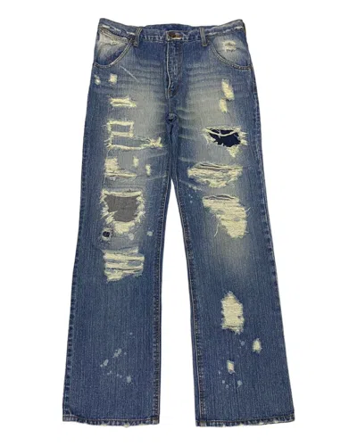 Pre-owned Archival Clothing X Number N Ine Sickvintage Number Nine Grunge Damage Denim Jeans In Blue