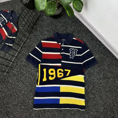 Pre-owned Archival Clothing X Polo Ralph Lauren Rugby Polo Ralph Laurent Chief Keef Style Vintage Big Logo (size Small) In Multicolor