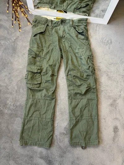 Pre-owned Archival Clothing X Polo Ralph Lauren Vintage 1990s Polo Ralph Laurent Multi Pocket Cargo Pants In Green