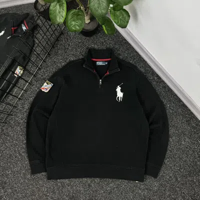 Pre-owned Archival Clothing X Polo Ralph Lauren Zip 1/4 Rugby Very Black