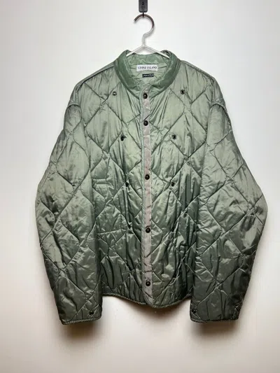 Pre-owned Archival Clothing X Stone Island Liner Jacket Bomber Vintage L-xl In Khaki Green