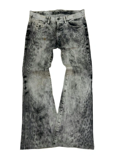 Pre-owned Archival Clothing X Tornado Mart Leopard Flared Denim Jeans Psychedelic In Black/white