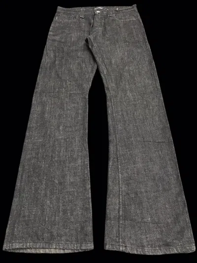 Pre-owned Archival Clothing X Very Rare Archivalvery Rare Off The Niege Flare Slevedge Denim F397 In Black