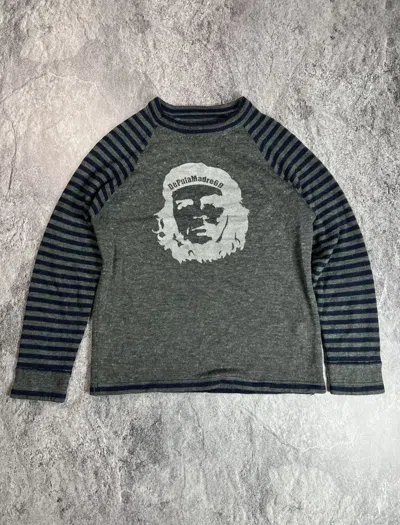 Pre-owned Archival Clothing X Vintage Archival Che Guevara Adult Historical Prisoner Style Sweater In Grey