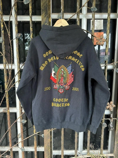 Pre-owned Archival Clothing X Vintage Cootie Prdctns Embroidery Hoodies In Black