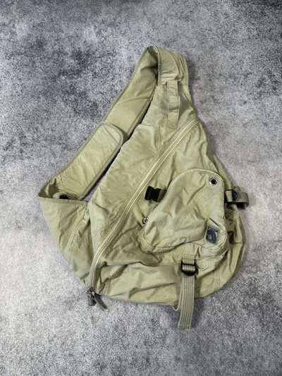 Pre-owned Archival Clothing X Vintage Y2k One Shoulder Bag Slim Streetwear Style Usa Casual In Beige
