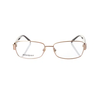 Pre-owned Archival Clothing X Vintage Yves Saint Laurent '90s Gold Signature Rectangular Glasses
