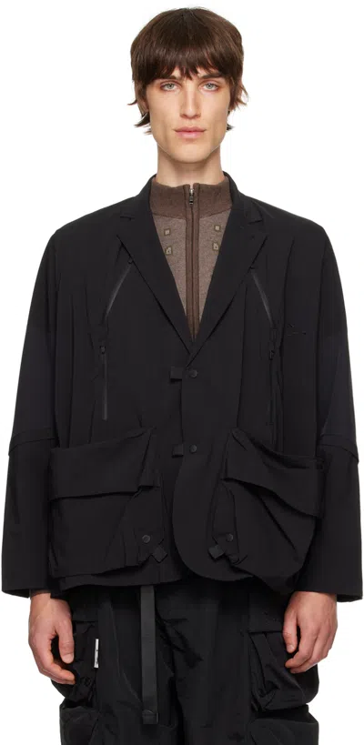 Archival Reinvent Black 3d Suit Jacket