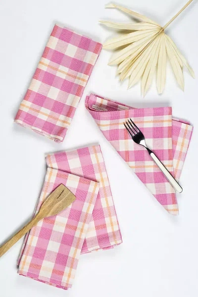 Archive New York Abigail Napkins, Set Of 4 In Pink