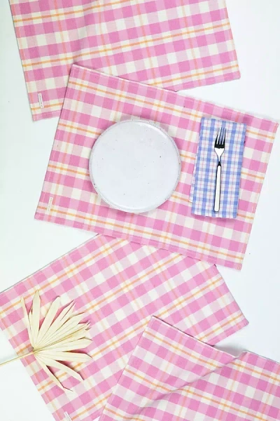 Archive New York Abigail Placemats, Set Of 4 In Pink
