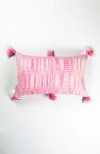 Archive New York Antigua Naturally Dyed Solid Handwoven Cotton Throw Pillow In Faded Pink Solid