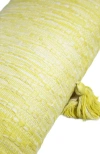 Archive New York Antigua Naturally Dyed Solid Handwoven Cotton Throw Pillow In Faded Yellow Solid