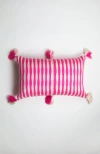 ARCHIVE NEW YORK ARCHIVE NEW YORK ANTIGUA NEON STRIPED HANDWOVEN COTTON THROW PILLOW