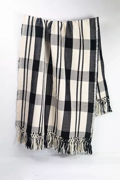 Archive New York Cecilia Plaid Throw In Blue