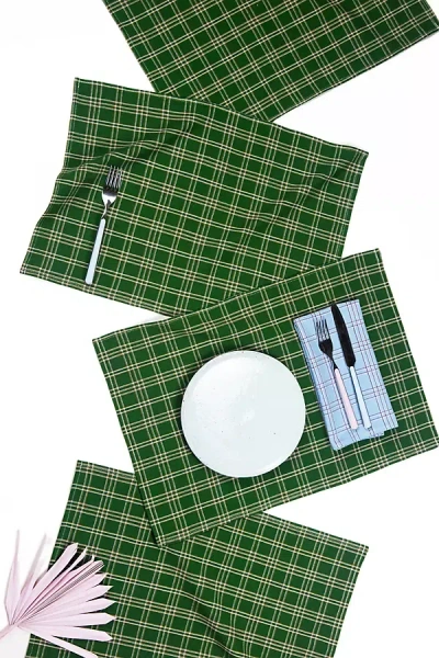 Archive New York Chiapas Forest Green Placemats, Set Of 4