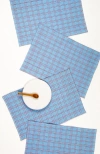 ARCHIVE NEW YORK ARCHIVE NEW YORK CHIAPAS HANDWOVEN PLAID COTTON PLACEMATS, SET OF 4