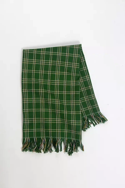 Archive New York Chiapas Plaid Tea Towel In Green