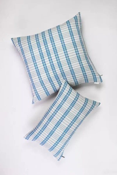 Archive New York Coco Plaid Pillow In Blue