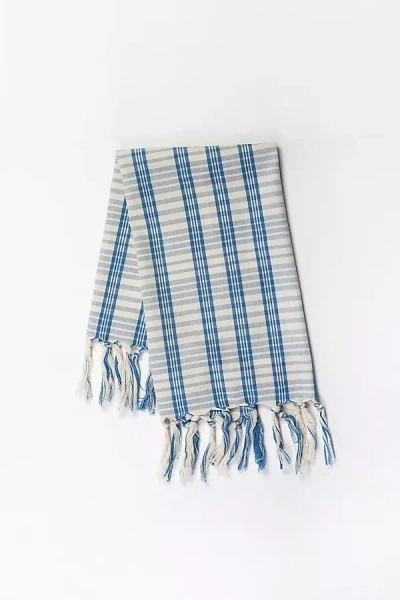 Archive New York Coco Plaid Towel In Blue