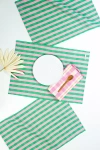 Archive New York Flora Stripe Placemats, Set Of 4 In Multi